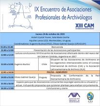Programa Encuentro de Asociaciones de Archivòlogos