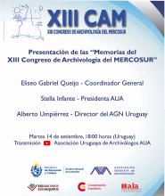 Afiche Memorias del XIII Congreso de Archivología del MERCOSUR
