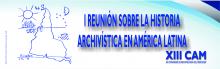 imagen de logo de la primera reunion sobre la historia archivistica en america latina
