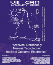 afiche del octavo congreso de archivología del MERCOSUR