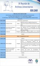 Programa novena Reuniòn de Archivos Universitarios